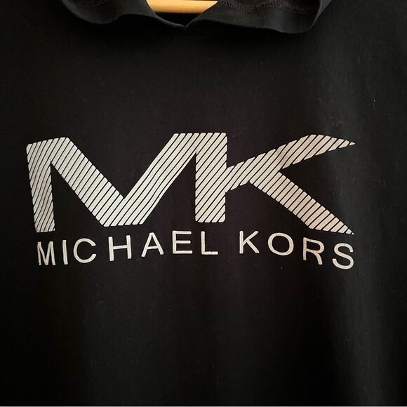 Micheal Kors Women’s Casual Black long Tshirt Hoodie Reflective SZ Medium - Picture 5 of 8